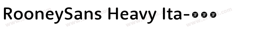 RooneySans Heavy Ita字体转换